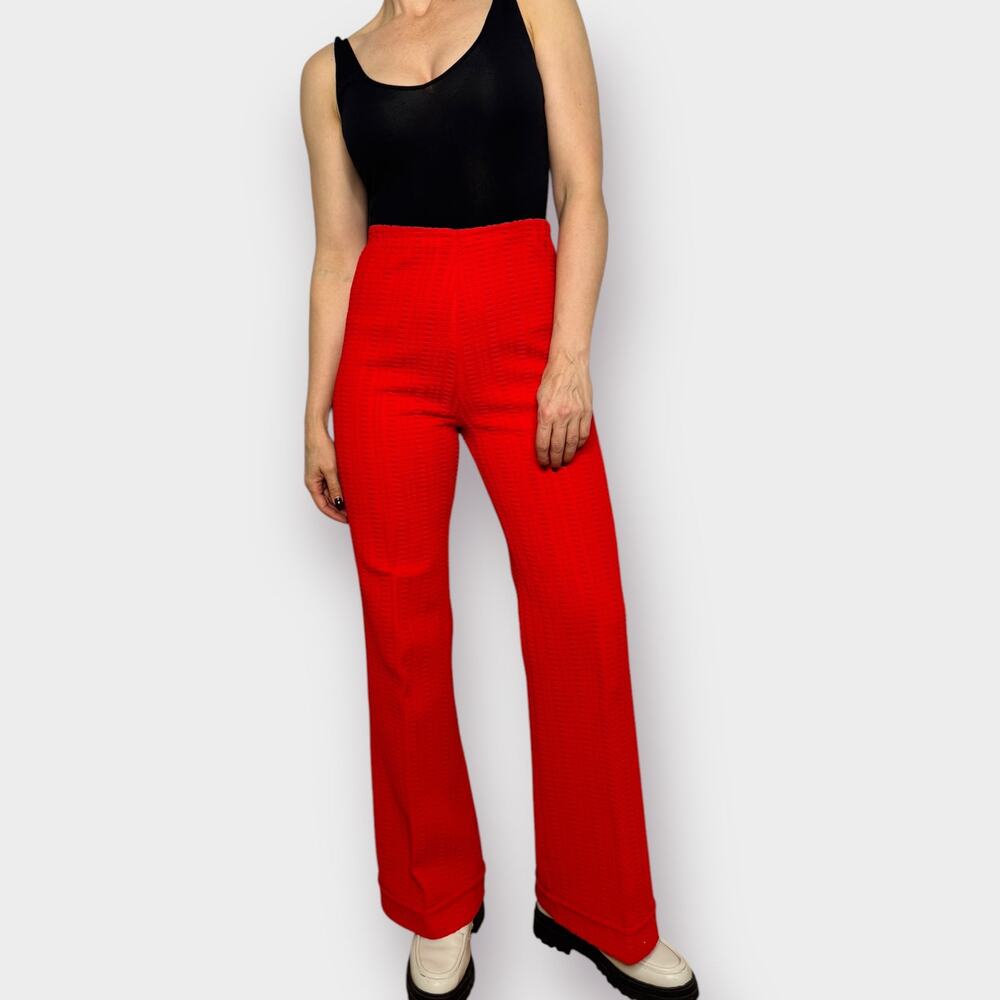 Vintage Scarlet Flare Trousers